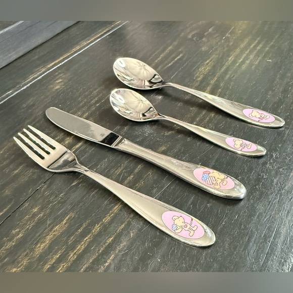 RARE Vintage WMF Cromargan Children's Cutlery The Kitchen Mouse 4 Pc Set - Picture 2 of 14